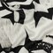 1 Yard Rayon Challis Fabric Panel Black White Graffiti Letters 55 Inch Width